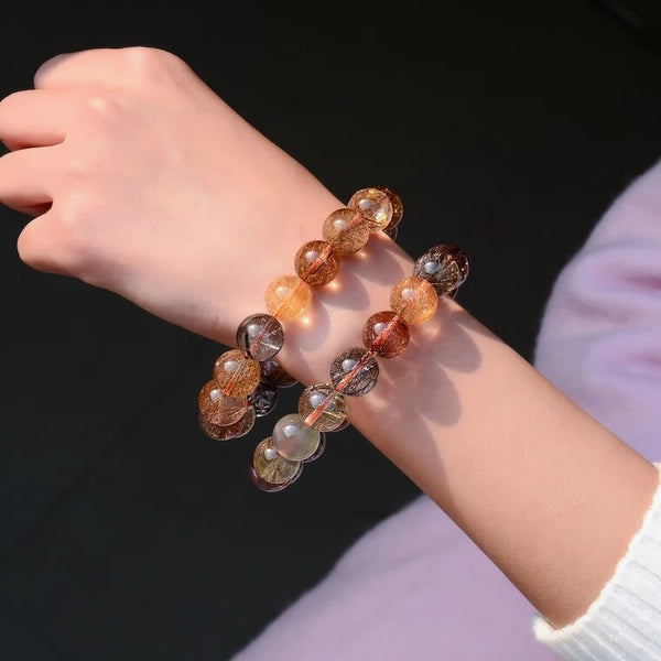 Copper Rutilated Quartz Bracelet-ToShay.org