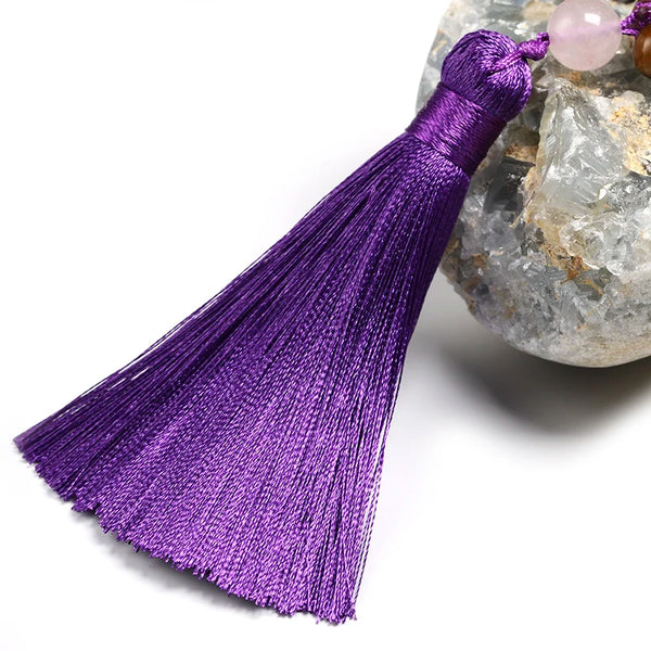 Purple Amethyst Mala Beads-ToShay.org