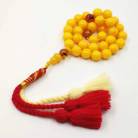 Yellow Amber Insect Prayer Beads-ToShay.org