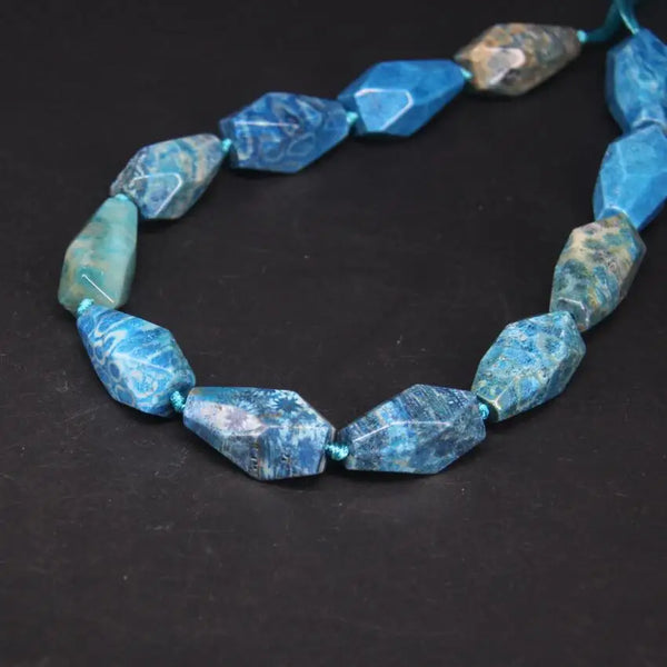 Blue Chrysanthemum Stone Beads-ToShay.org