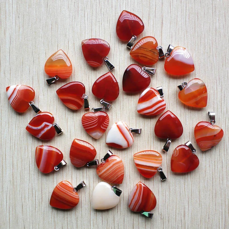Red Stripe Onyx Hearts-ToShay.org