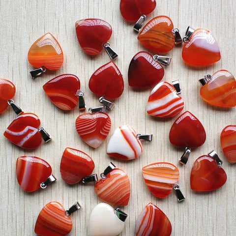 Red Stripe Onyx Heart-ToShay.org