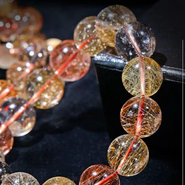 Copper Rutilated Quartz Bracelet-ToShay.org