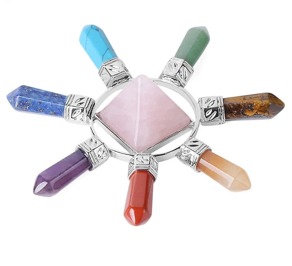 Chakra Crystal Quartz Pyramid-ToShay.org