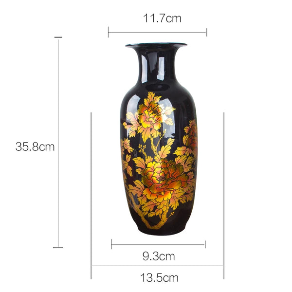 Glaze Black Flower Vase-ToShay.org