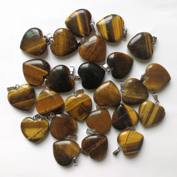 Mixed Crystal Heart Pendants-ToShay.org