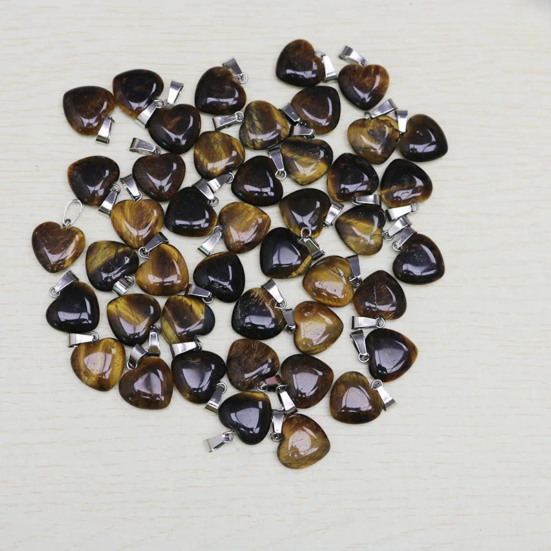 Mixed Crystal Heart Pendants-ToShay.org
