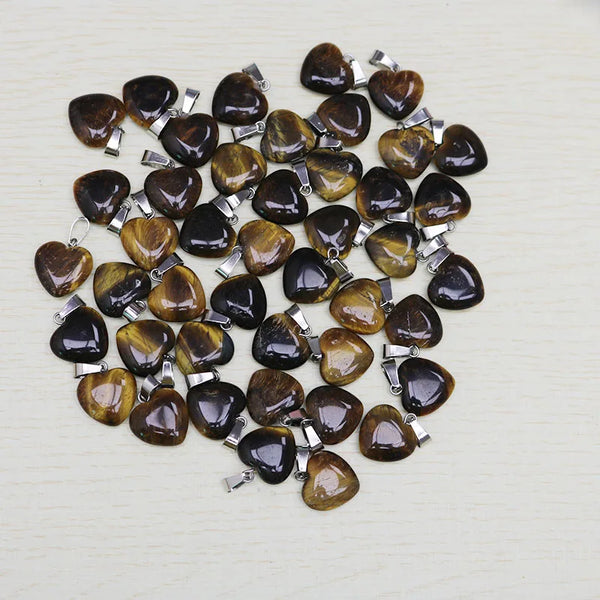 Mixed Crystal Heart Pendants-ToShay.org