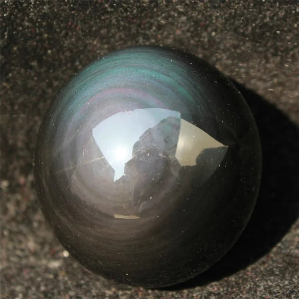 Rainbow Cats Eye Obsidian Ball-ToShay.org
