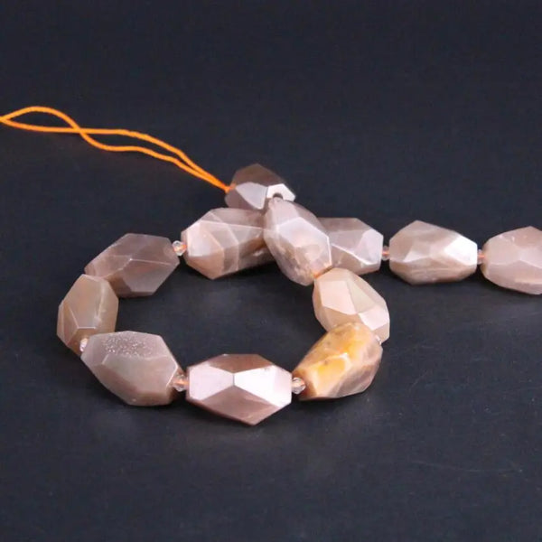 Pink Sunstone Nugget Beads-ToShay.org