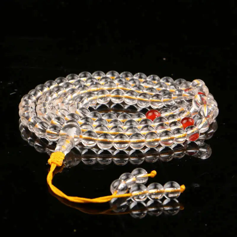 Clear Crystal Quartz Mala-ToShay.org
