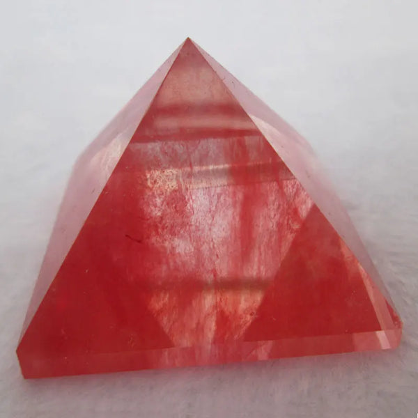 Red Smelt Quartz Pyramid-ToShay.org
