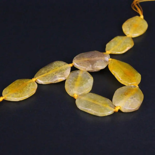 Yellow Agate Slice Beads-ToShay.org