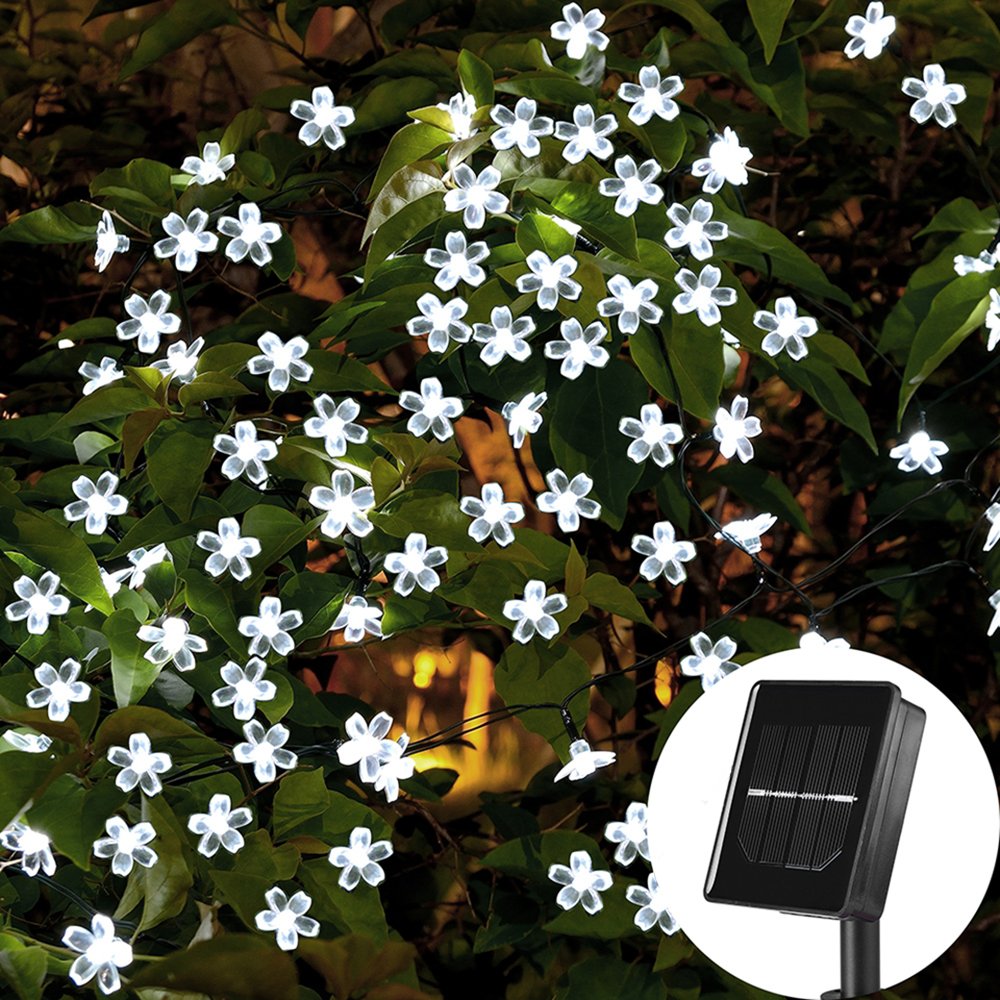 Peach Flower String Solar Lights-ToShay.org
