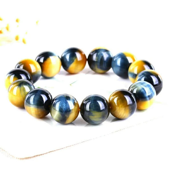 Yellow Blue Tigers Eye Bracelet-ToShay.org