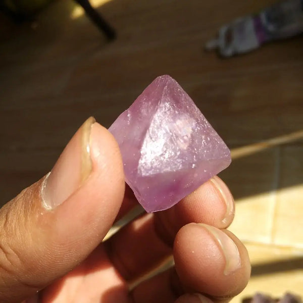 Purple Fluorite Octahedron Pyramid-ToShay.org