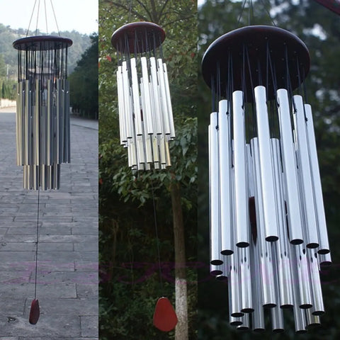 Silver Tubes Wind Chimes-ToShay.org