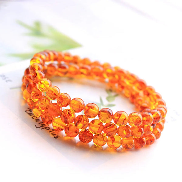 Yellow Amber Wrap Bracelet-ToShay.org