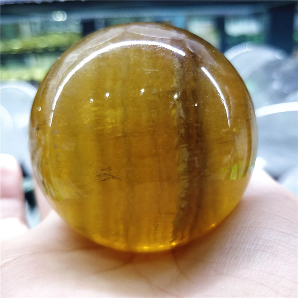 Yellow Fluorite Crystal Ball-ToShay.org