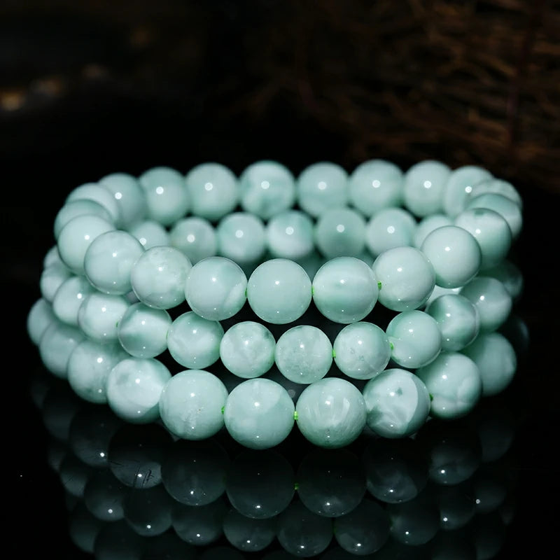 Green Larimar Bead Bracelet-ToShay.org