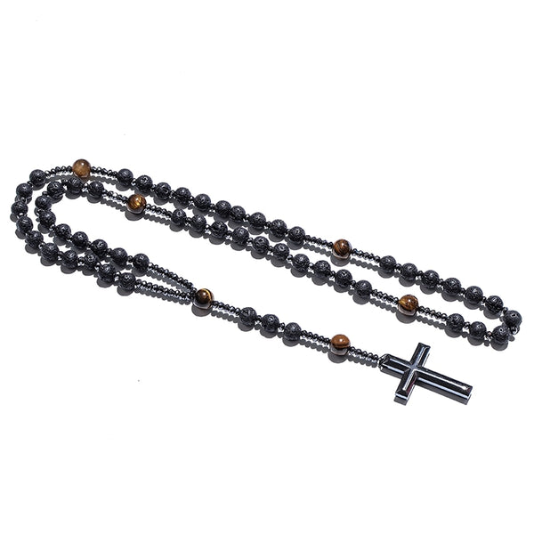 Black Lava Stone Rosary-ToShay.org