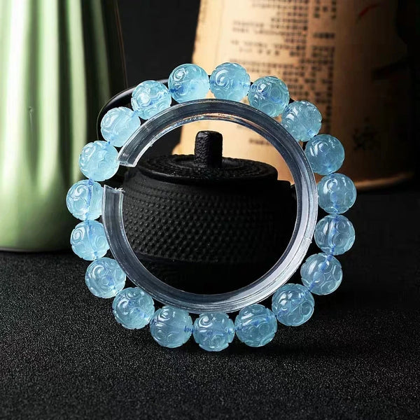 Blue Aquamarine Bracelet-ToShay.org