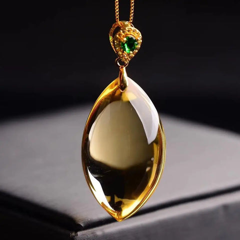 Yellow Citrine Quartz Pendant-ToShay.org