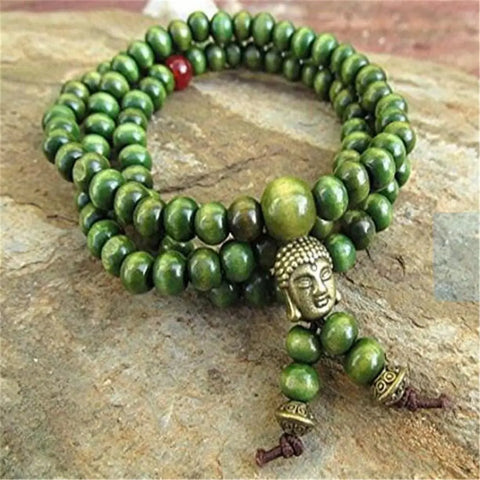 Green Sandalwood Mala Beads-ToShay.org