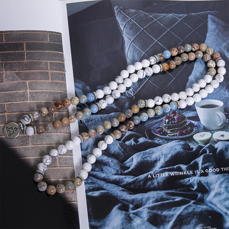 White Howlite Bead Mala-ToShay.org