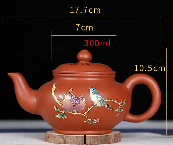 Yixing Painted Clay Teapot-ToShay.org