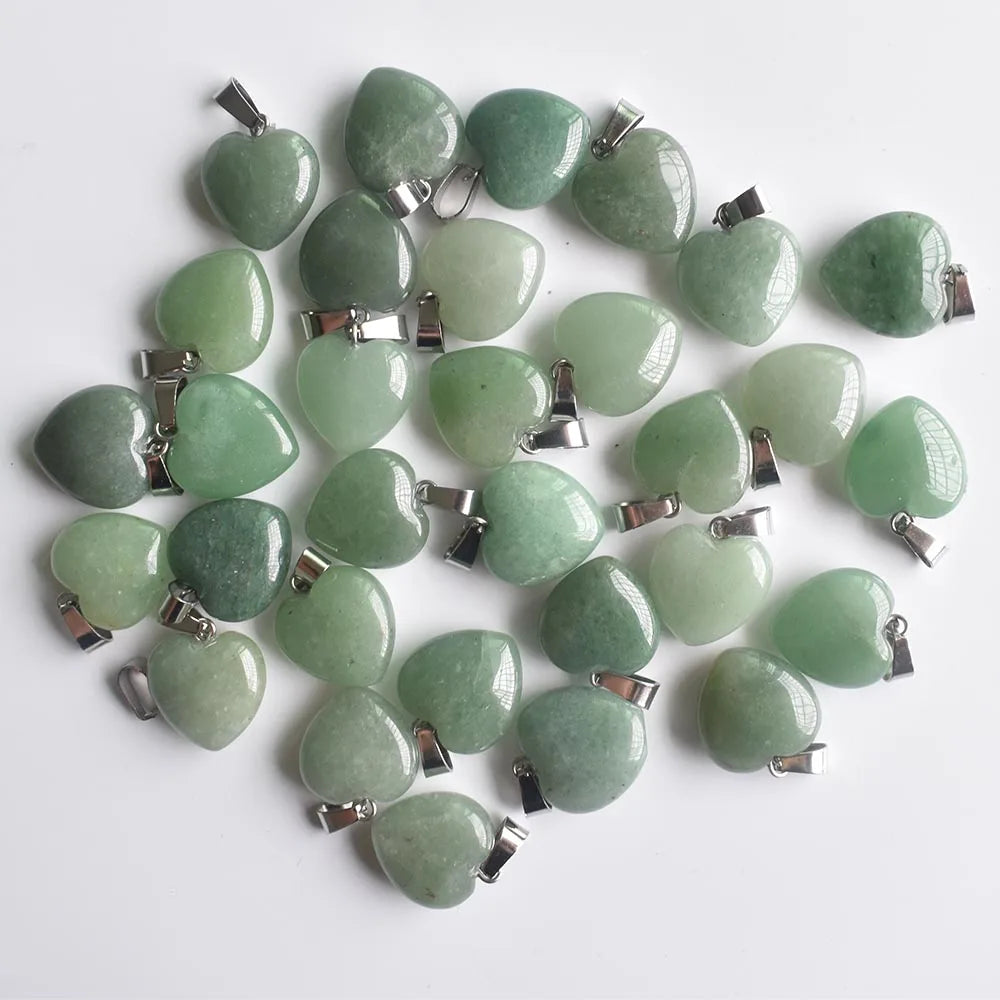 Mixed Crystal Heart Pendants-ToShay.org