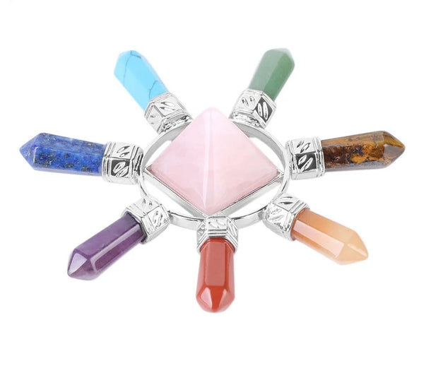 Chakra Crystal Quartz Pyramid-ToShay.org