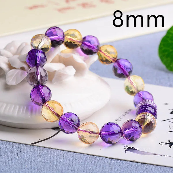 Purple Amethyst Citrine Bracelet-ToShay.org