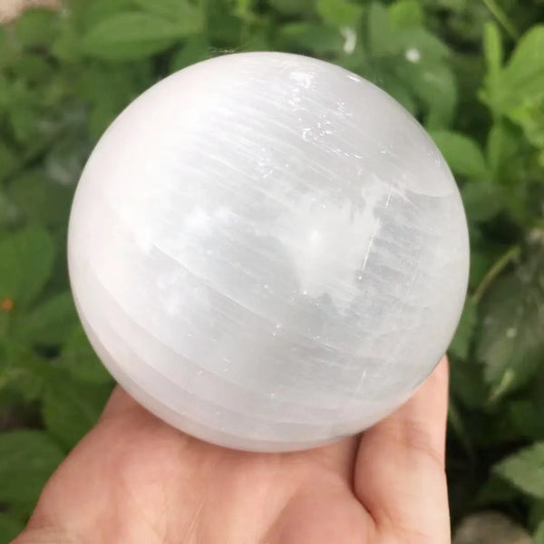 White Selenite Opal Ball-ToShay.org