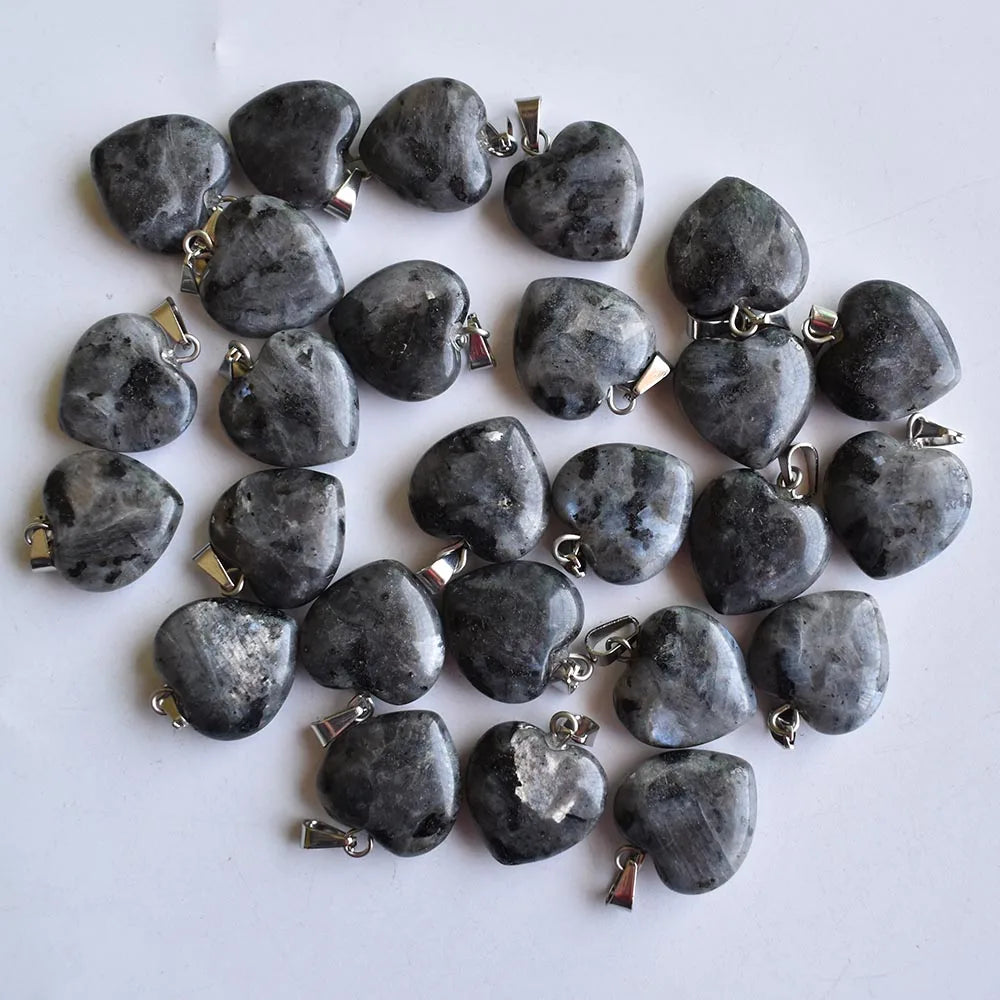 Mixed Crystal Heart Pendants-ToShay.org