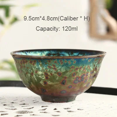 Blue Glaze Ceramic Tea Cup-ToShay.org
