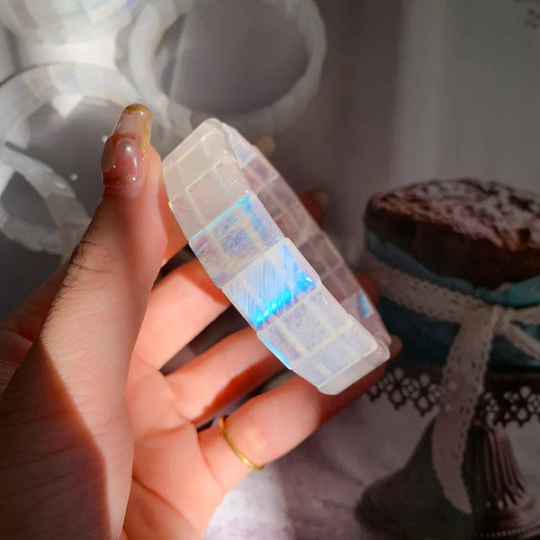 Blue Light Moonstone Bracelet-ToShay.org