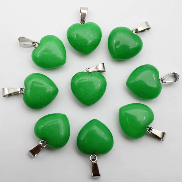 Mixed Crystal Heart Pendants-ToShay.org