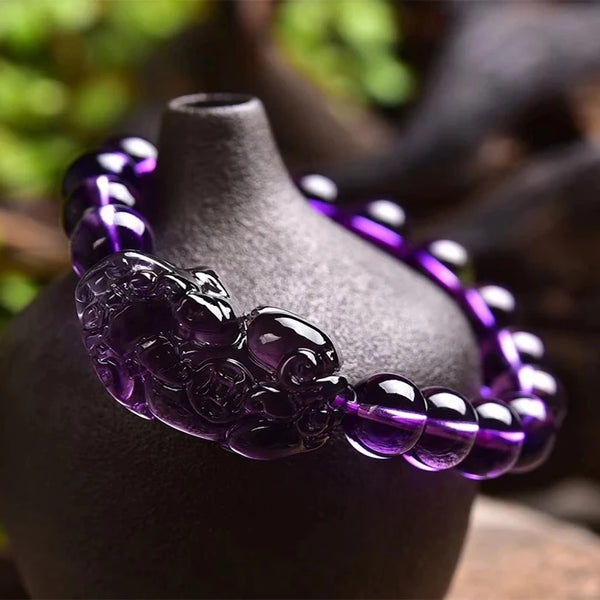 Purple Amethyst Pi Xiu Bead-ToShay.org