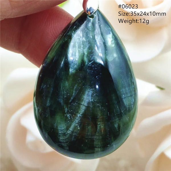 Green Seraphinite Pendant-ToShay.org