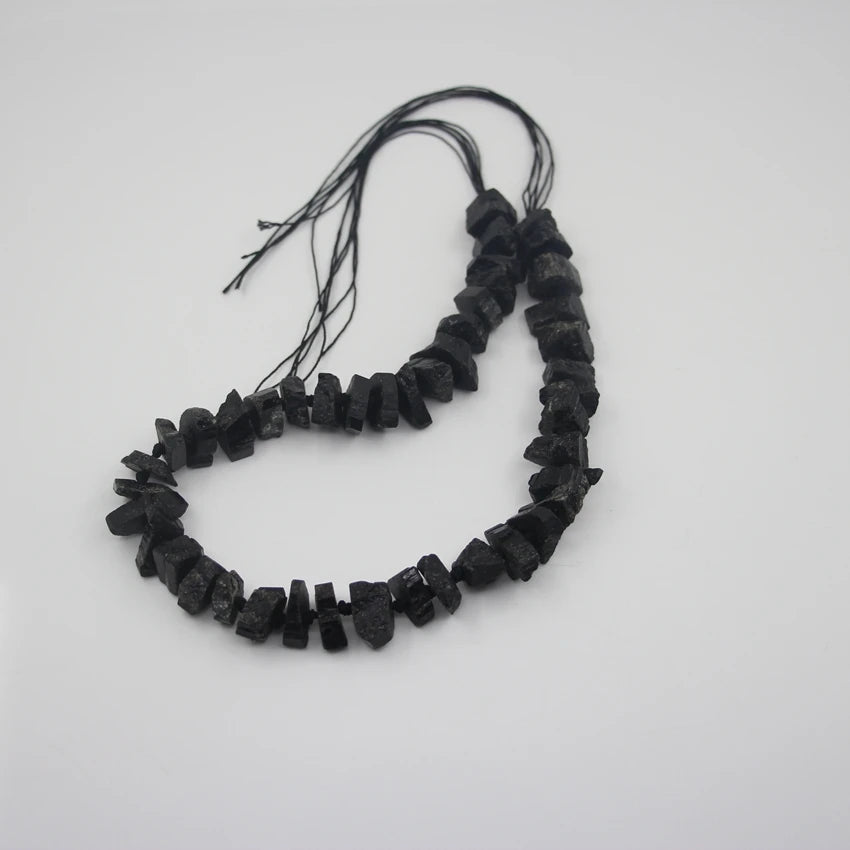 Black Tourmaline Nugget Beads-ToShay.org