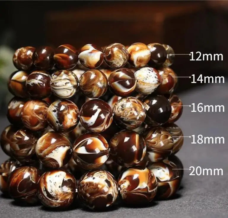 Brown Amber Bead Bracelet-ToShay.org