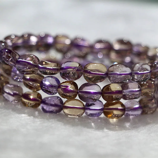 Purple Yellow Ametrine Bracelet-ToShay.org