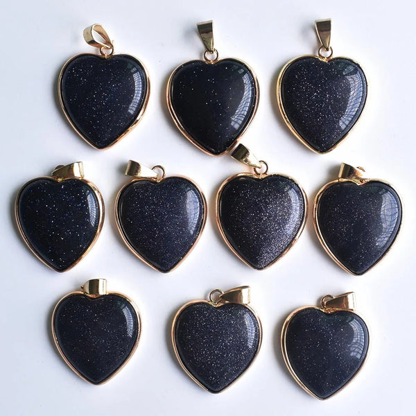 Mixed Crystal Heart Pendants-ToShay.org