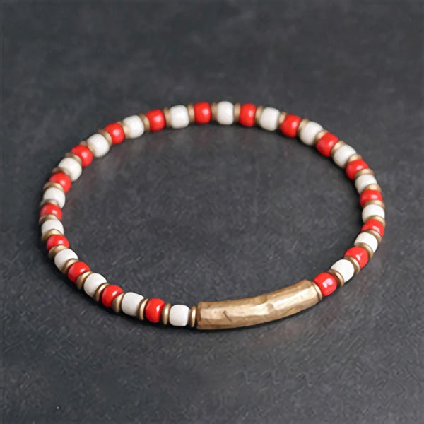 Glaze Glass Beads Bracelet-ToShay.org