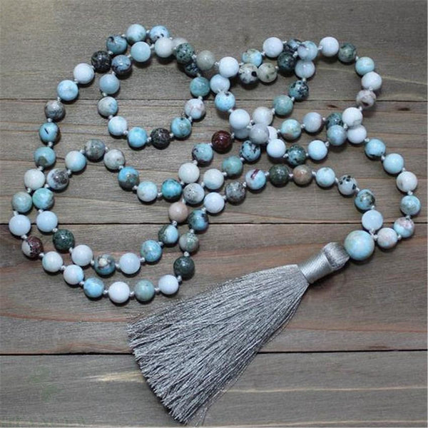 Blue Amazonite Mala Beads-ToShay.org