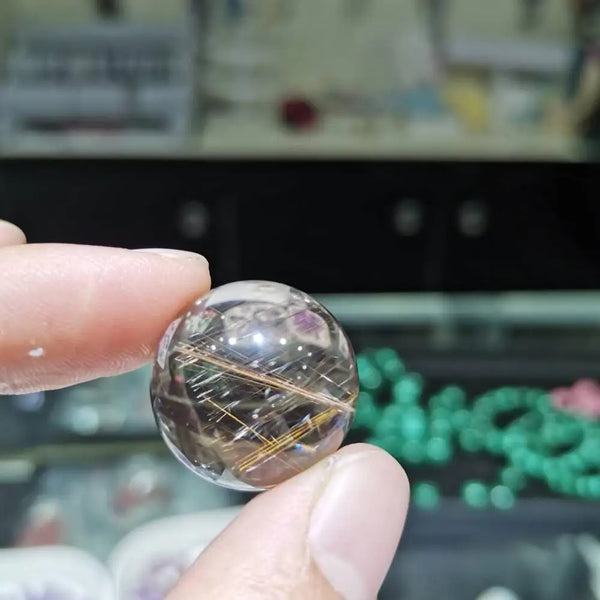 Gold Rutilated Quartz Ball-ToShay.org
