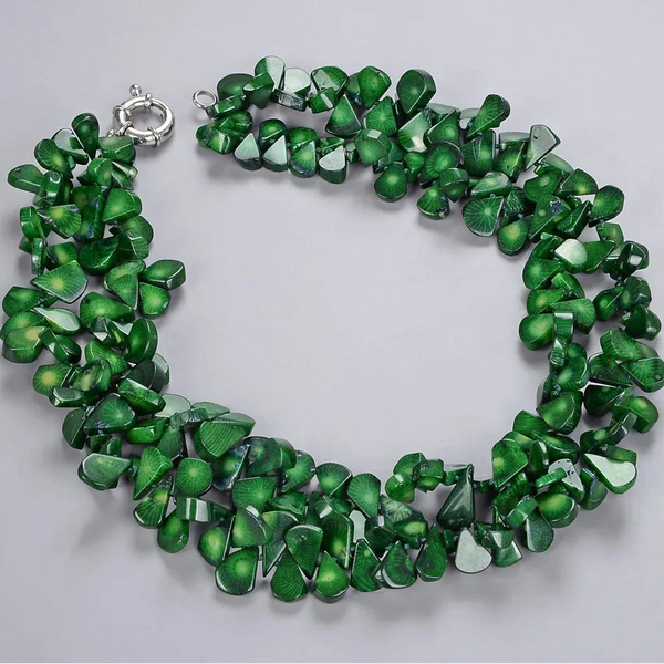 Green Coral Necklace-ToShay.org