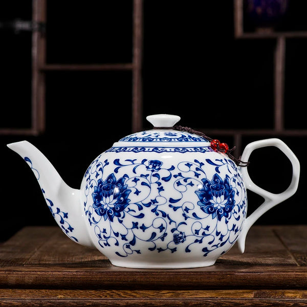 White Painted Porcelain Teapot-ToShay.org