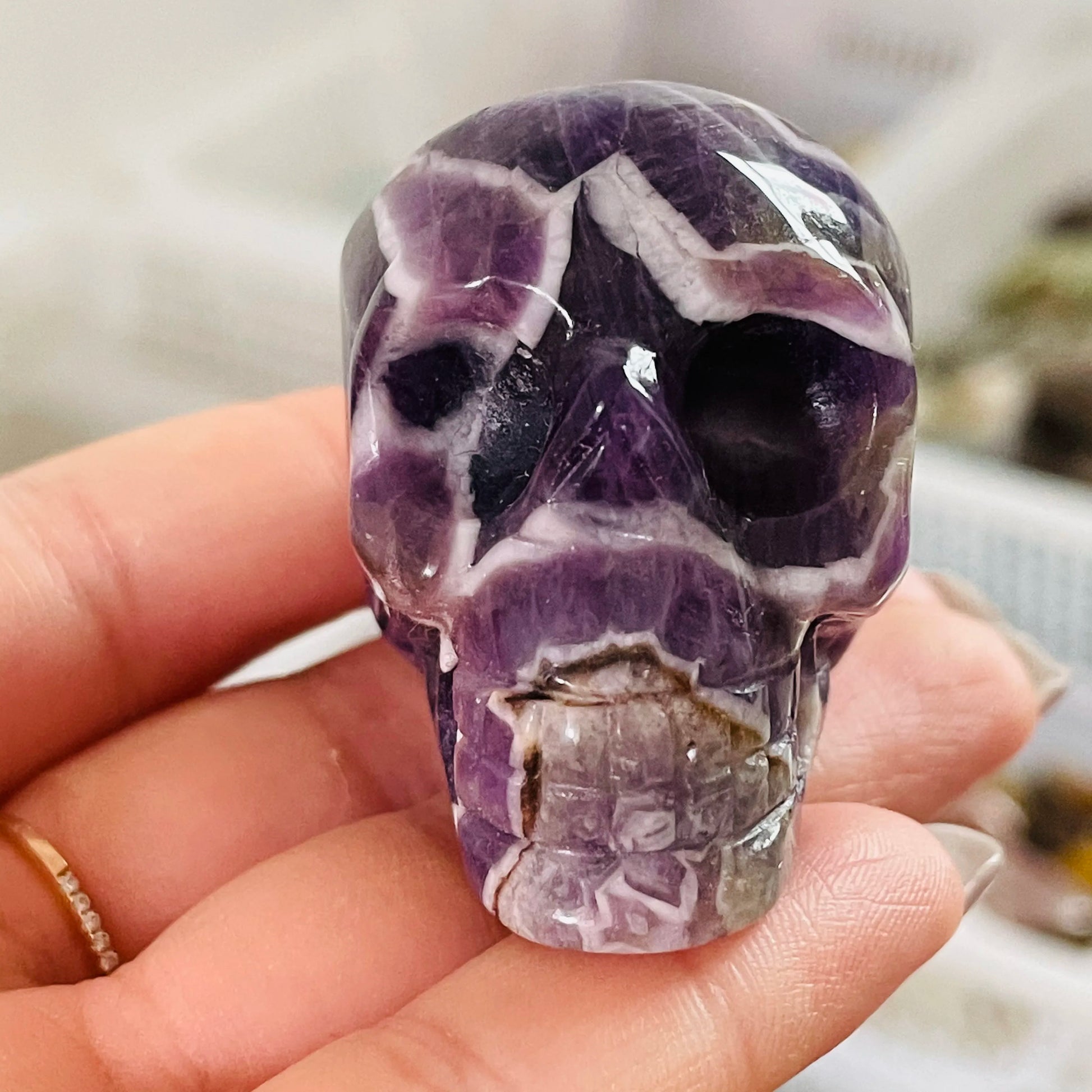 Purple Amethyst Skull-ToShay.org